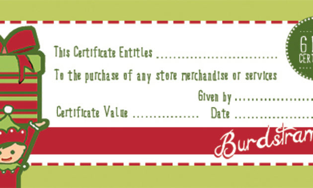 Fresh Christmas Gift Certificate Template Free Download