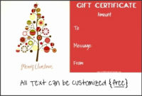 Fresh Free Christmas Gift Certificate Templates