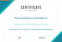 New Certificate Of Excellence Template Word
