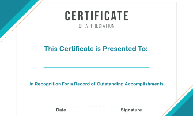 New Certificate Of Excellence Template Word