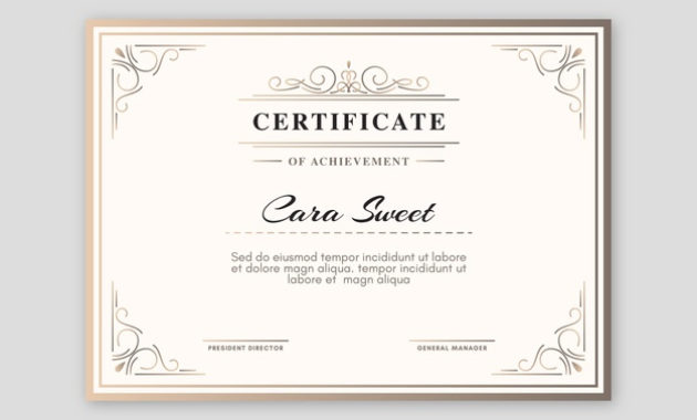 New Elegant Certificate Templates Free