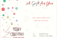 New Free Christmas Gift Certificate Templates