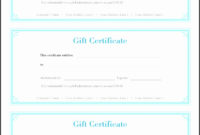 New Gift Certificate Log Template
