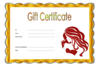 New Salon Gift Certificate Template