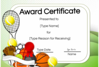 New Tennis Gift Certificate Template