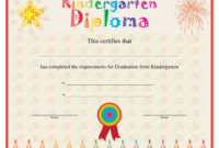 Professional 10 Kindergarten Diploma Certificate Templates Free