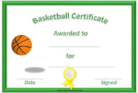 Professional 7 Basketball Achievement Certificate Editable Templates