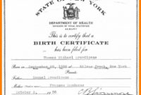 Professional Baby Death Certificate Template
