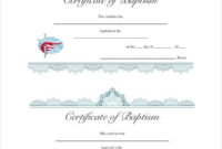 Professional Baptism Certificate Template Word Free