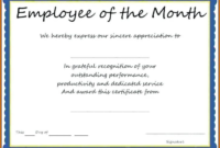 Professional Best Employee Award Certificate Templates