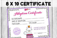 Professional Cat Birth Certificate Free Printable