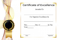 Professional Free Certificate Of Excellence Template