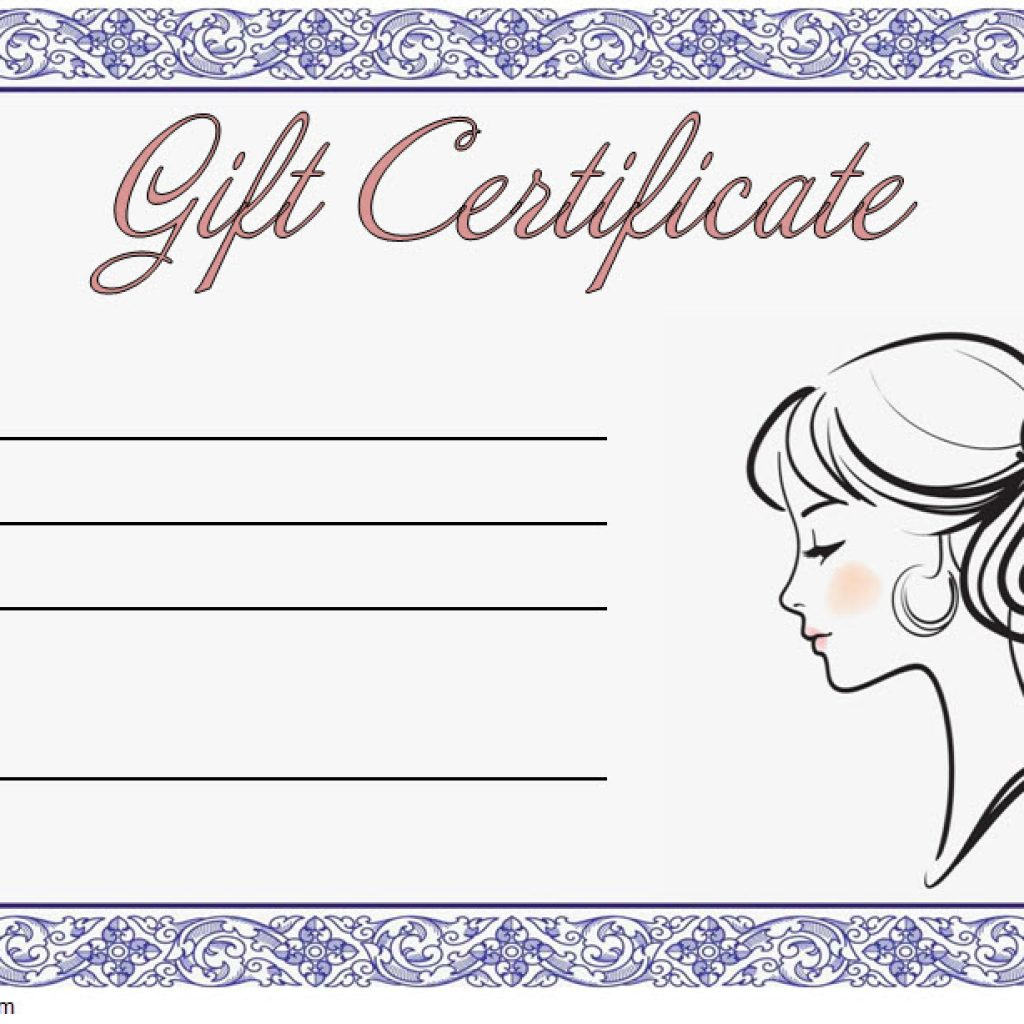 Best Hair Salon Gift Certificate Templates Sparklingstemware