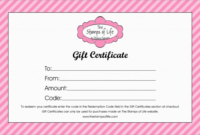 Professional Homemade Gift Certificate Template