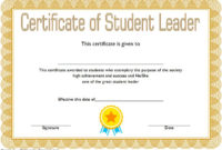 Professional Outstanding Student Leadership Certificate Template Free