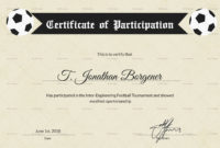 Professional Soccer Award Certificate Templates Free