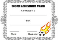 Professional Soccer Certificate Template Free