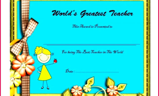 Professional Teacher Appreciation Certificate Templates