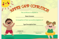 Simple Certificate For Summer Camp Free Templates 2020