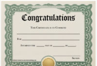 Simple Felicitation Certificate Template