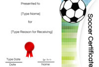 Simple Soccer Certificate Template