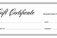 Simple Tattoo Gift Certificate Template Coolest Designs