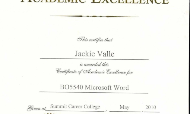Stunning Academic Award Certificate Template