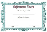 Stunning Certificate For Years Of Service Template