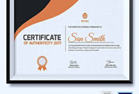 Stunning Certificate Of Authenticity Template
