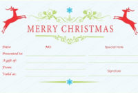 Stunning Christmas Gift Certificate Template Free Download