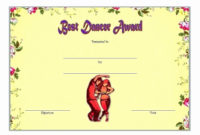Stunning Dance Award Certificate Templates