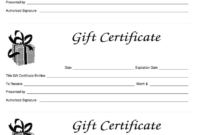 Stunning Editable Fitness Gift Certificate Templates