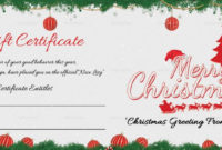 Stunning Merry Christmas Gift Certificate Templates