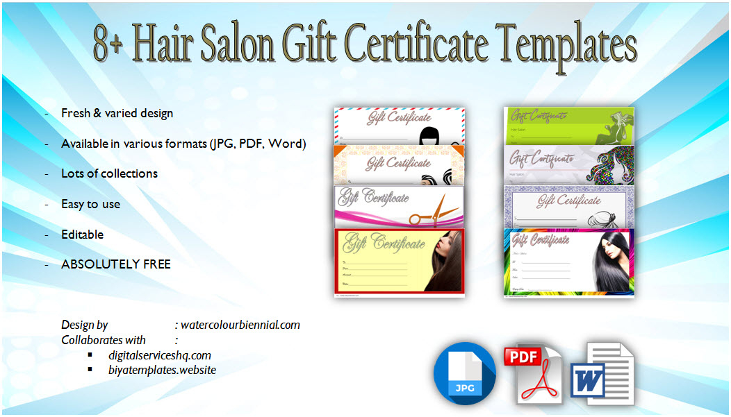 Stunning Salon Gift Certificate Template