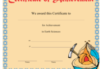 Stunning Science Achievement Certificate Templates