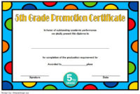 Top 5Th Grade Graduation Certificate Template