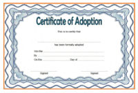 Top Adoption Certificate Template