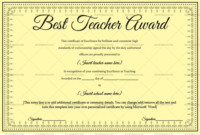 Top Best Teacher Certificate Templates