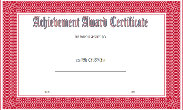 Top Certificate For Years Of Service Template