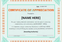 Top Certificate Of Recognition Template Word