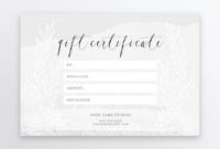 Top Editable Fitness Gift Certificate Templates