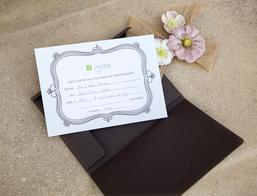 Top Photography Session Gift Certificate