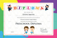 Top Printable Kindergarten Diploma Certificate