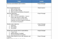 Amazing Project Management Kick Off Meeting Agenda Template