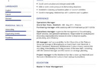 Best Business Management Resume Template