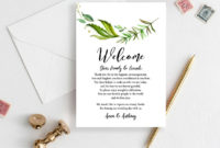 Best Wedding Welcome Bag Itinerary Template