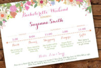 Fantastic Bridal Shower Itinerary Template