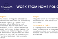 New Work From Home Policy Template