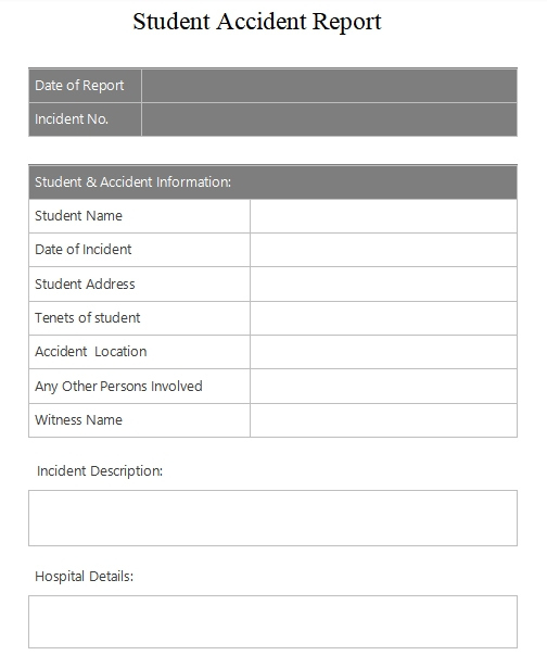 Stunning Accident Reporting Policy Template