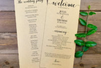 Top Wedding Ceremony Itinerary Template
